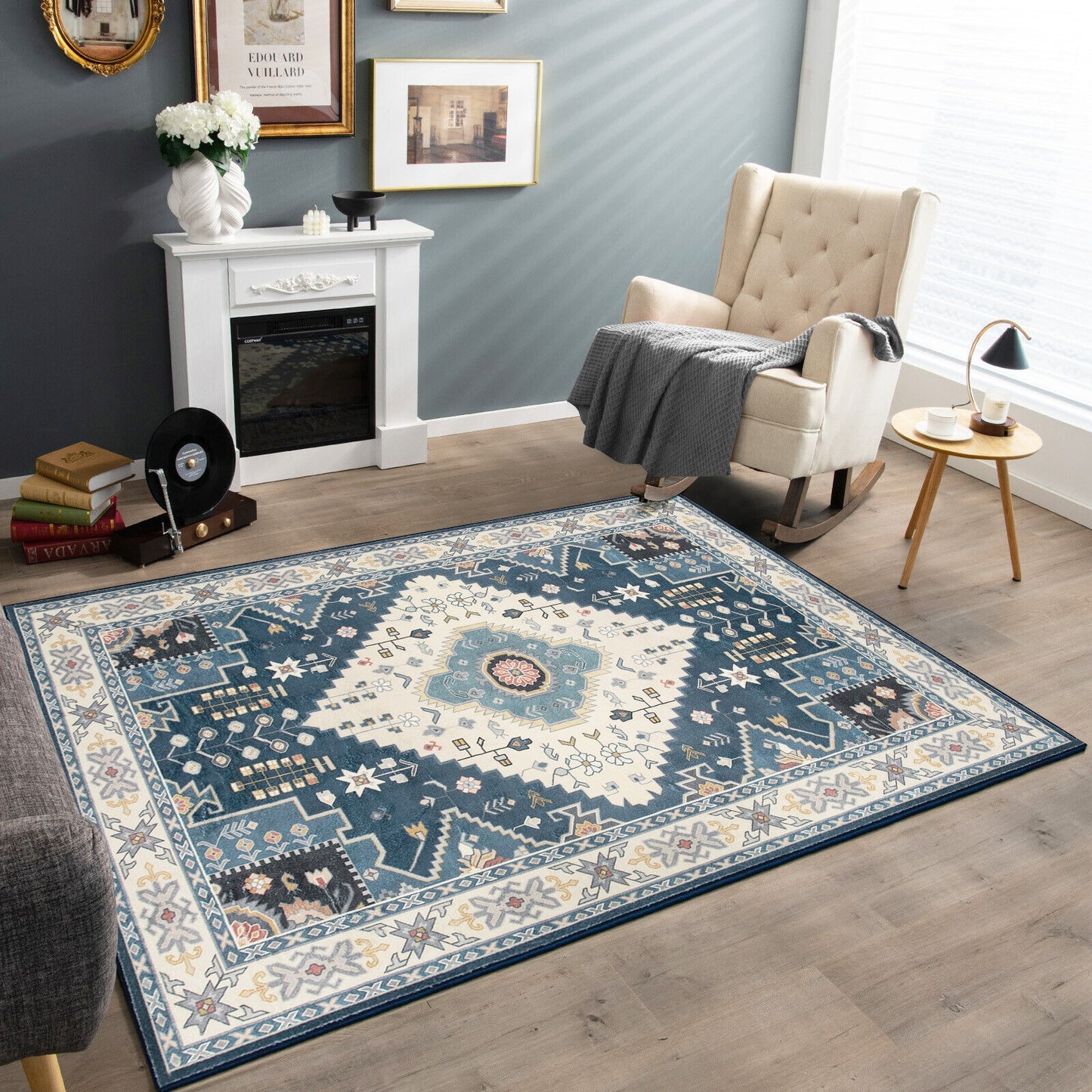 6'7" x 5'4" Faux Wool Area Rug – Comfortable, Durable, and Stylish Home Decoration