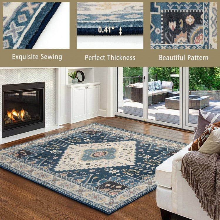 6'7" x 5'4" Faux Wool Area Rug – Comfortable, Durable, and Stylish Home Decoration
