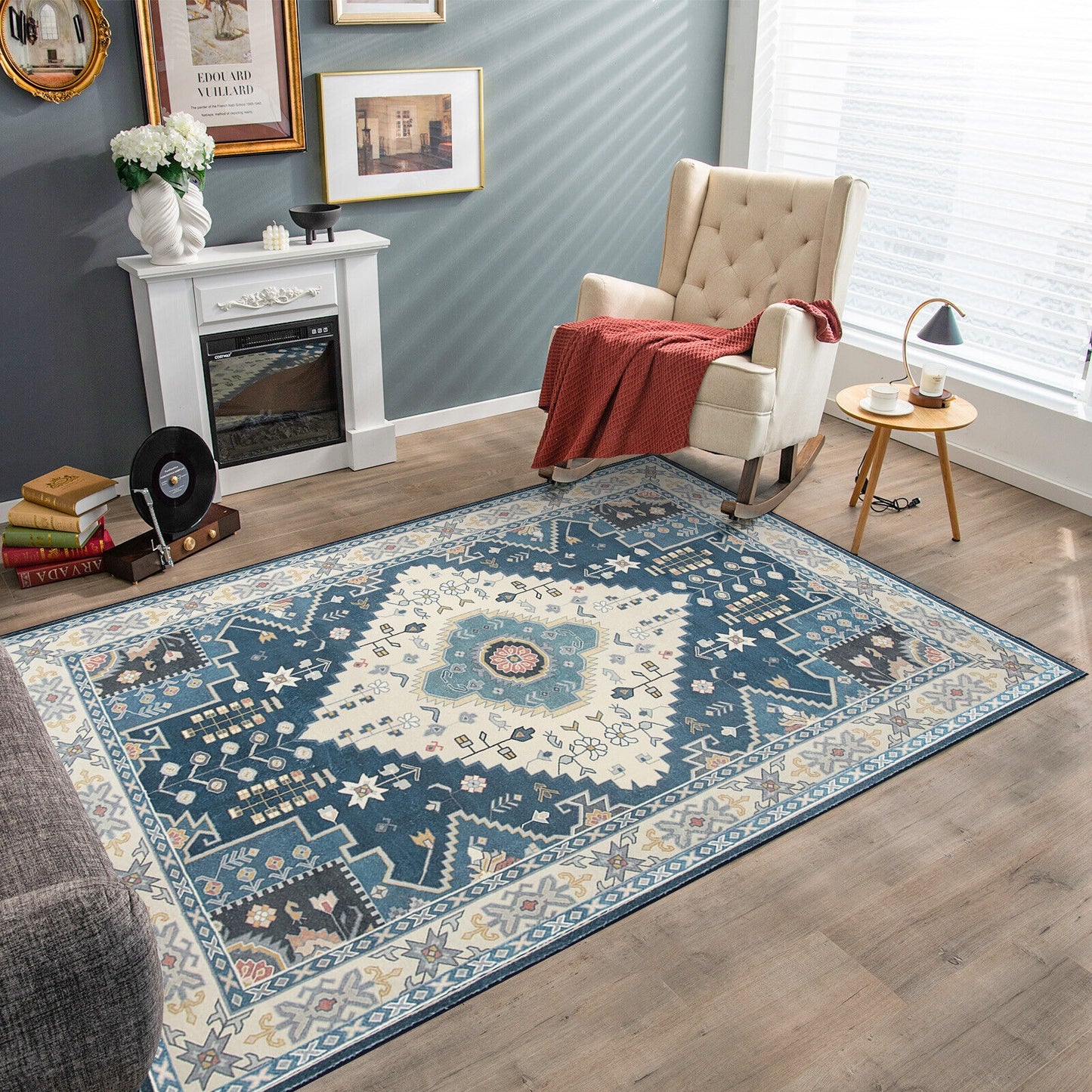 7'7" x 5'4" Faux Wool Area Rug – Comfortable, Durable, and Stylish Home Decoration