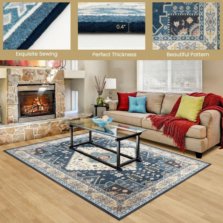 7'7" x 5'4" Faux Wool Area Rug – Comfortable, Durable, and Stylish Home Decoration