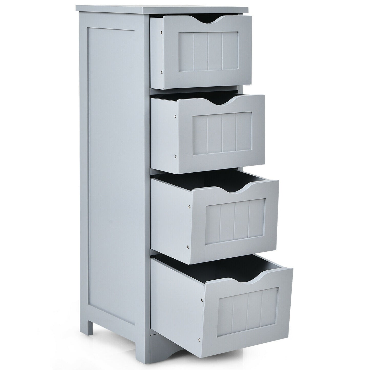 4 Drawer Floor Cabinet with Anti-Tip Device for Safe Storage