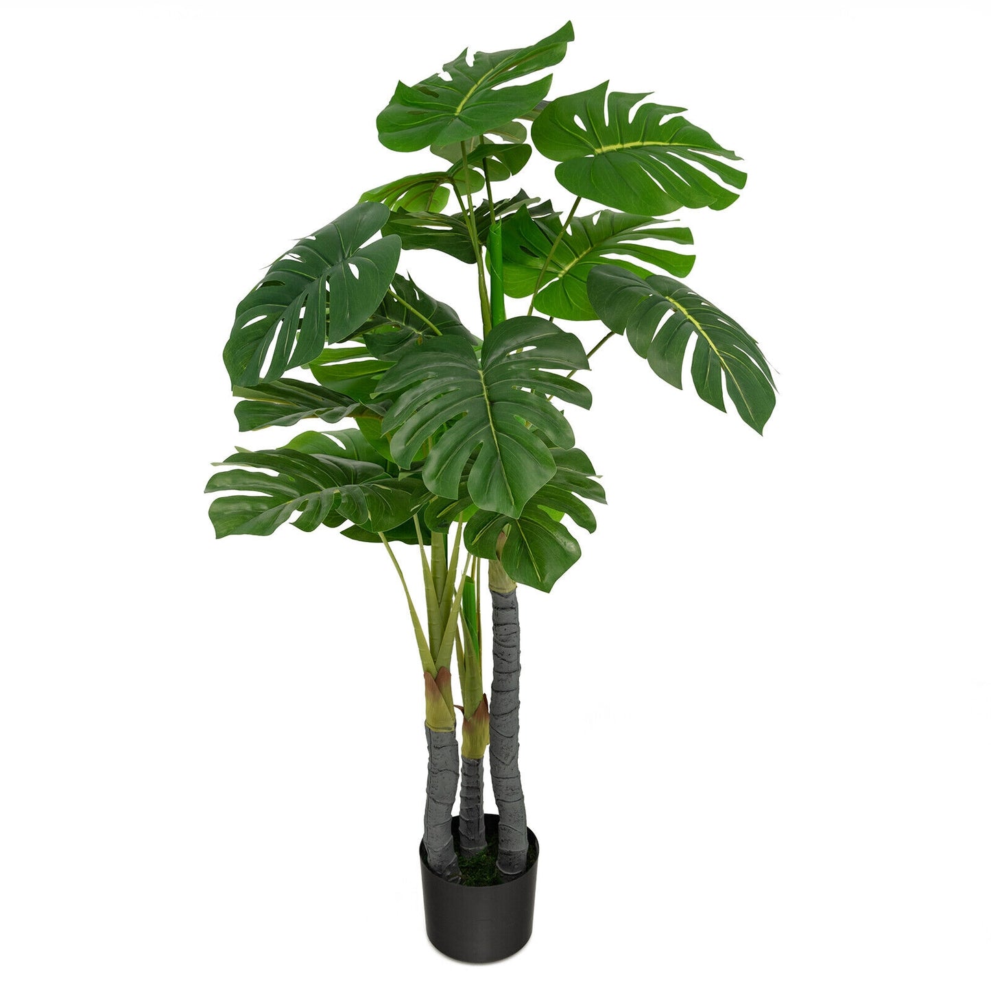 4ft Artificial Monstera Palm Tree – Lifelike Faux Plant for Home & Office Décor