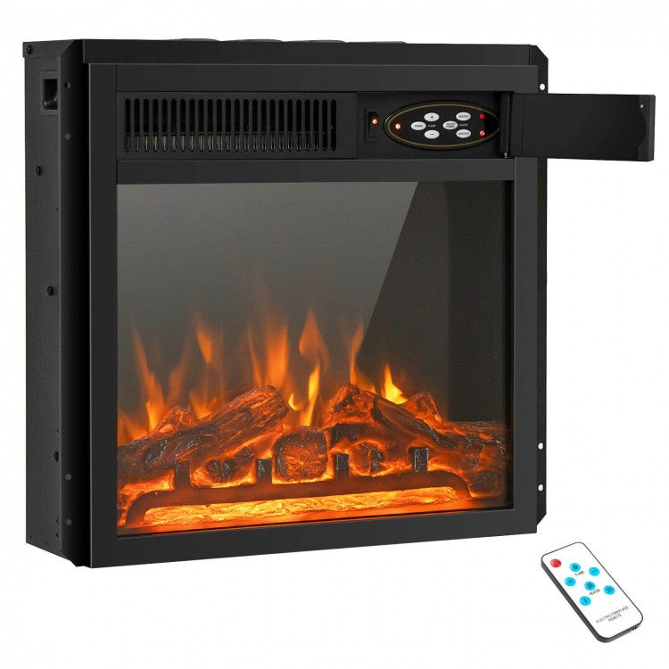 18/22.5 Inch Electric Fireplace Insert with Customizable 7 Level Flame Brightness