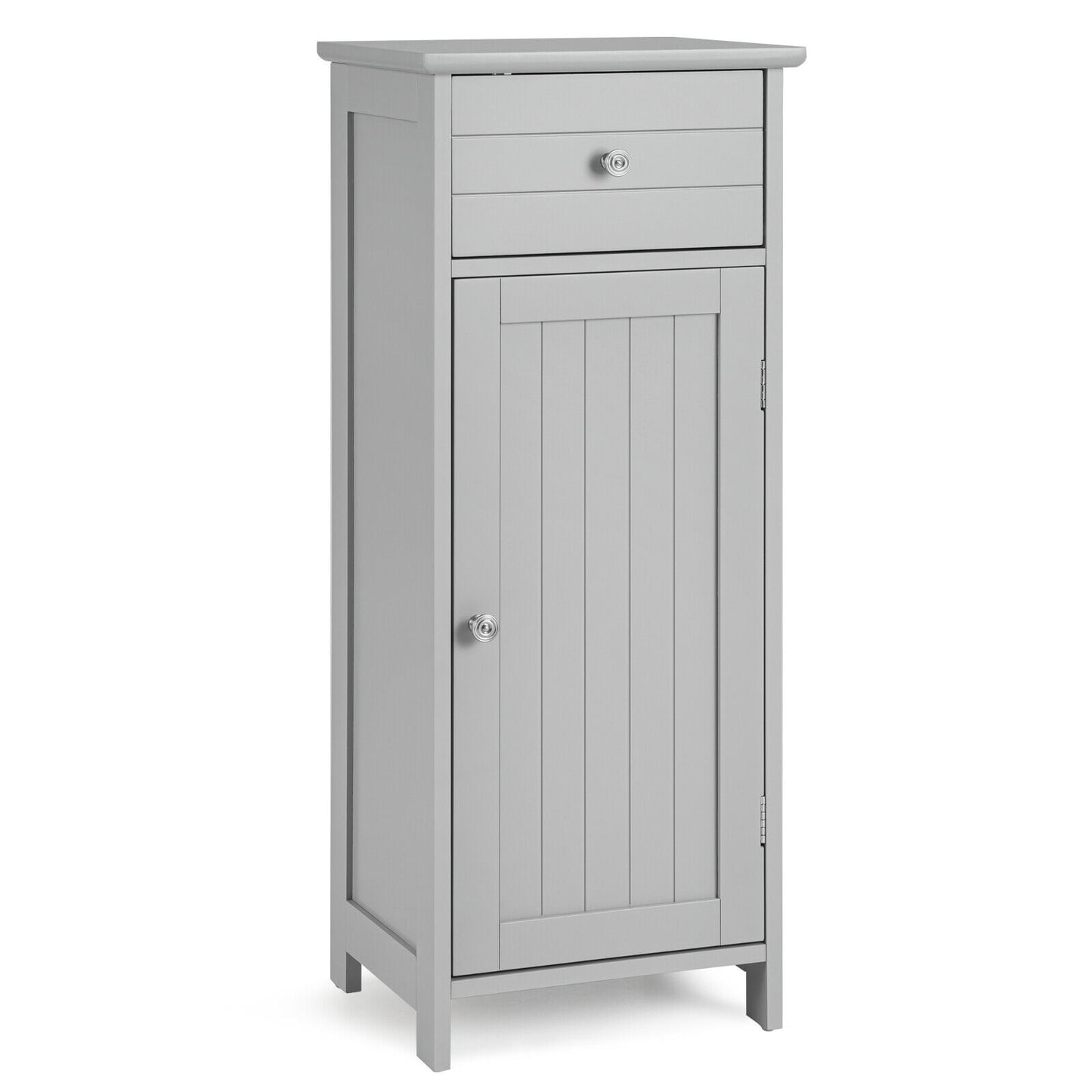 Compact Wooden Bathroom Storage Cabinet with Adjustable Shelf & Drawer