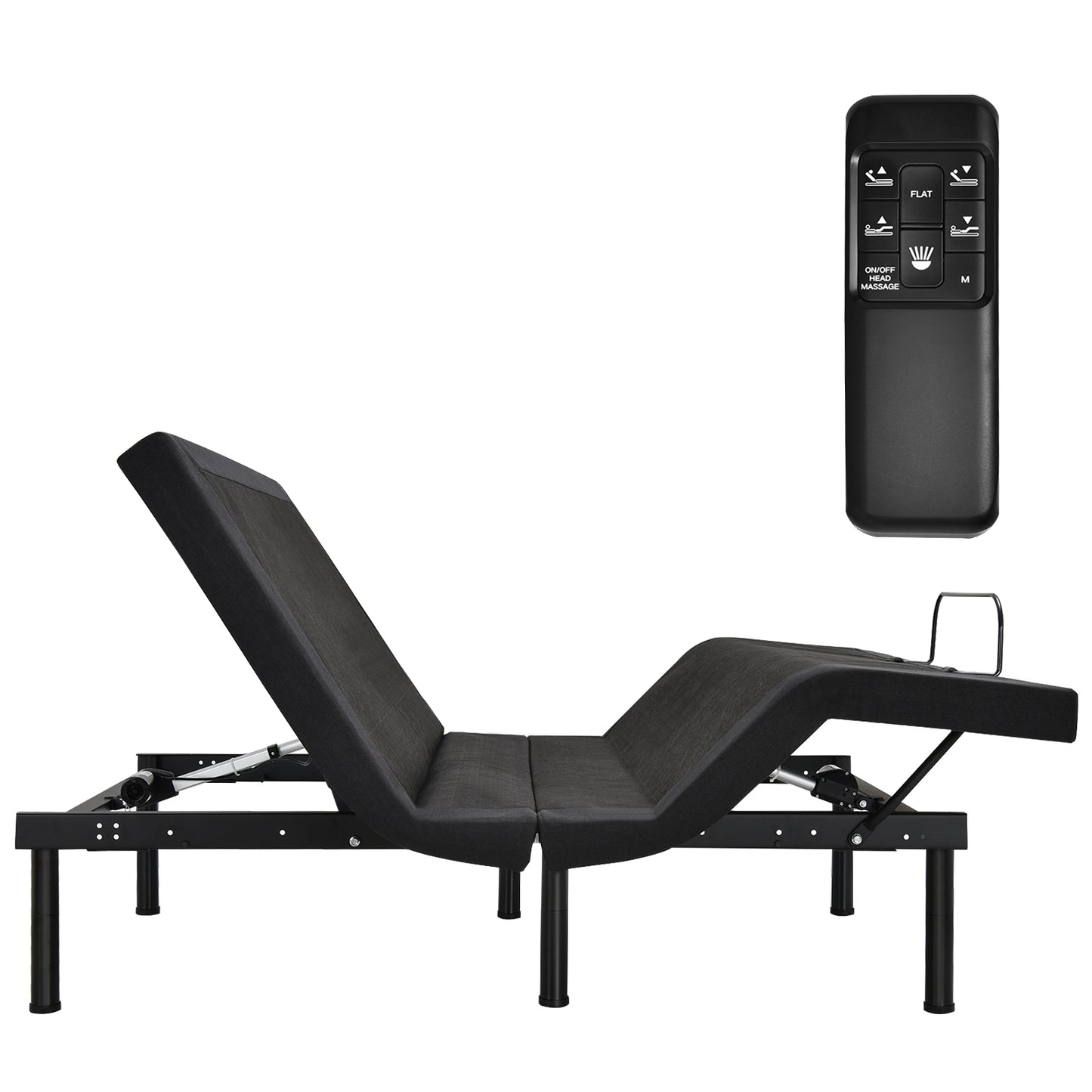 Electric Adjustable Bed Frame with Head Massage & Wireless Remote Control