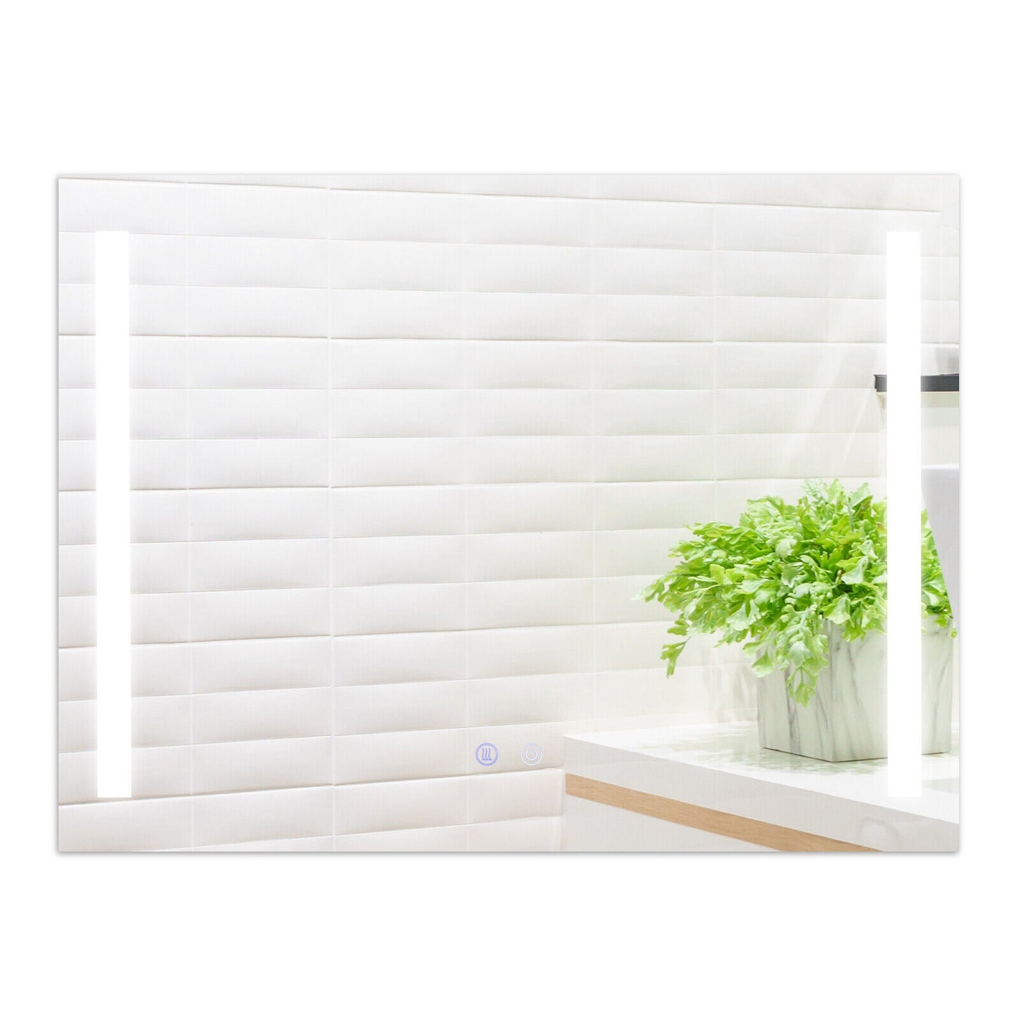 32 x 24 Inch LED Wall Mirror with 3 Color Lighting, Anti-Fog Function, and Memory Feature