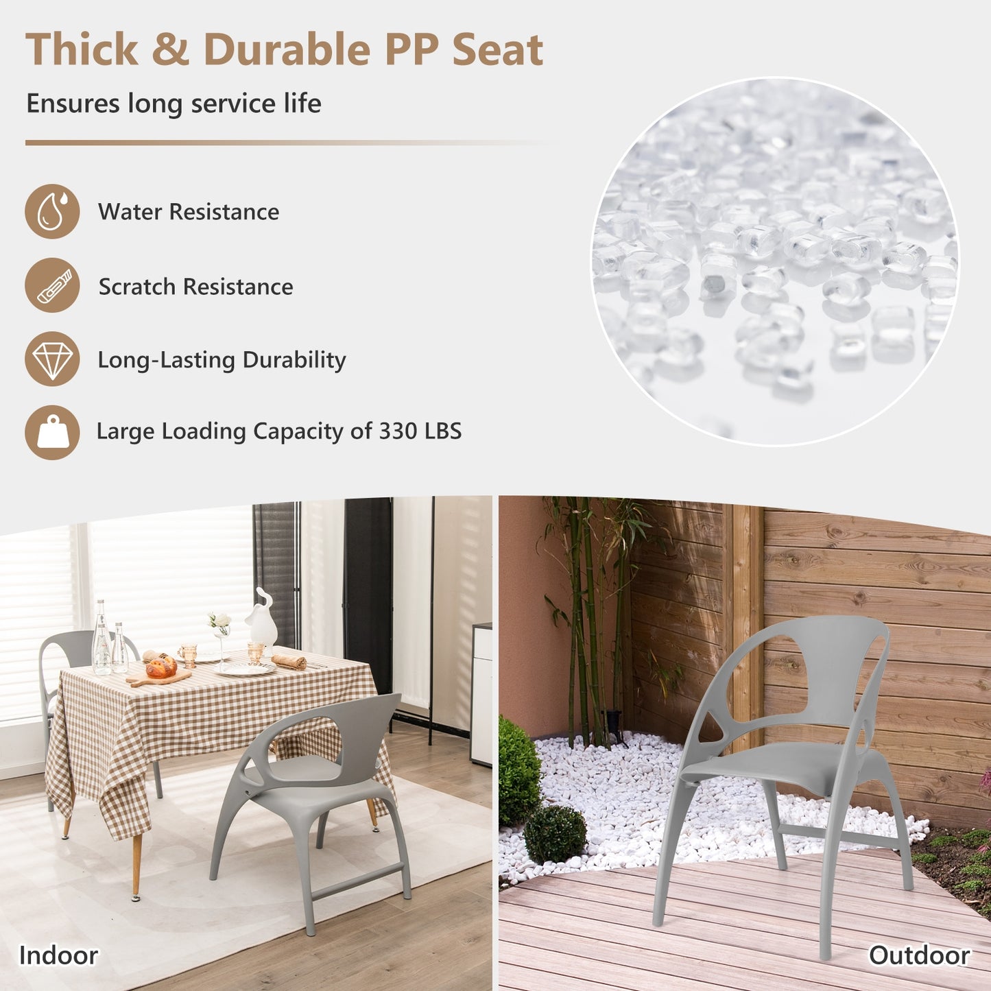Folding Dining Chairs with Armrests and High Backrest in Grey - Set of 2