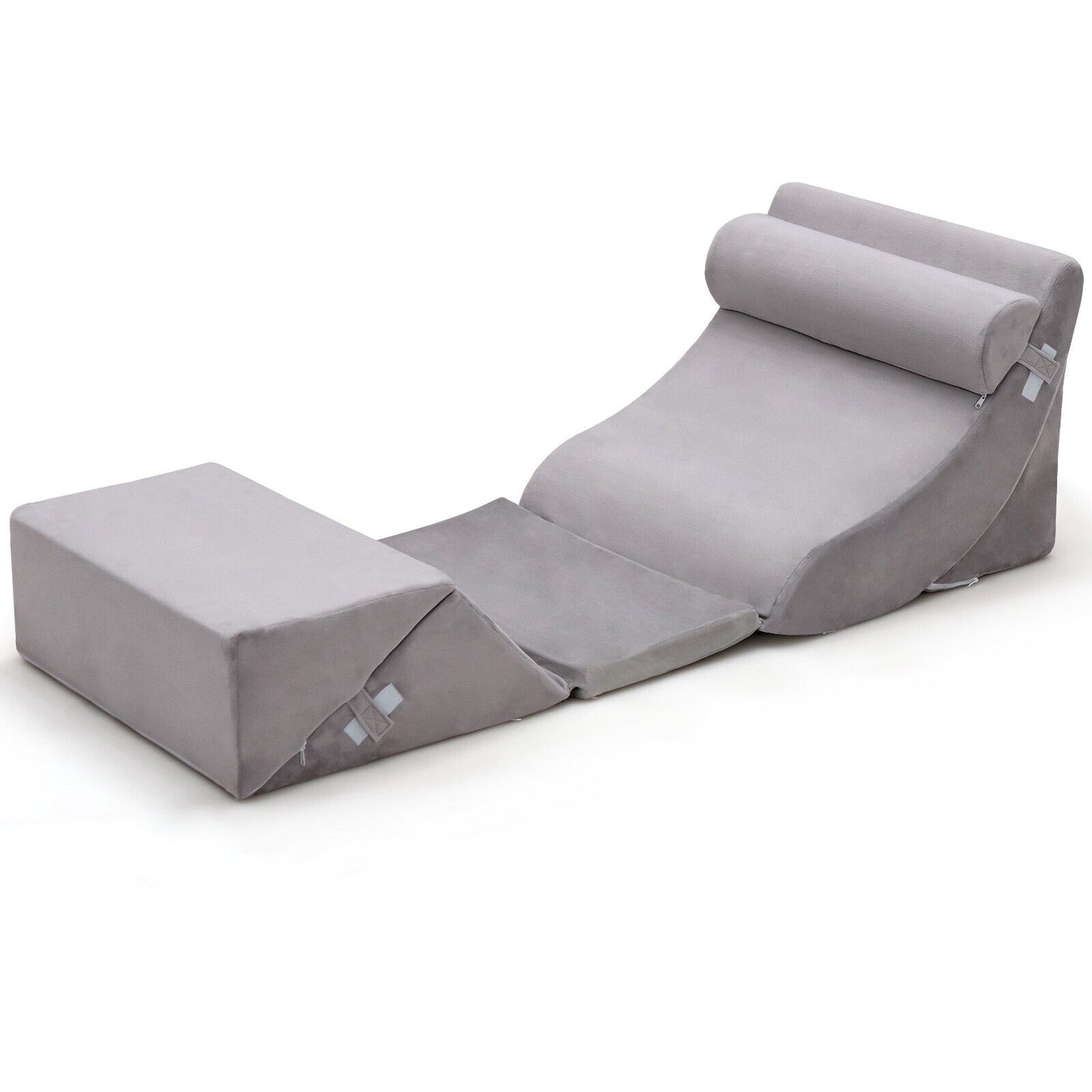 6 Piece Adjustable Bed Wedge Pillow Set for Full-Body Support and Pain Relief