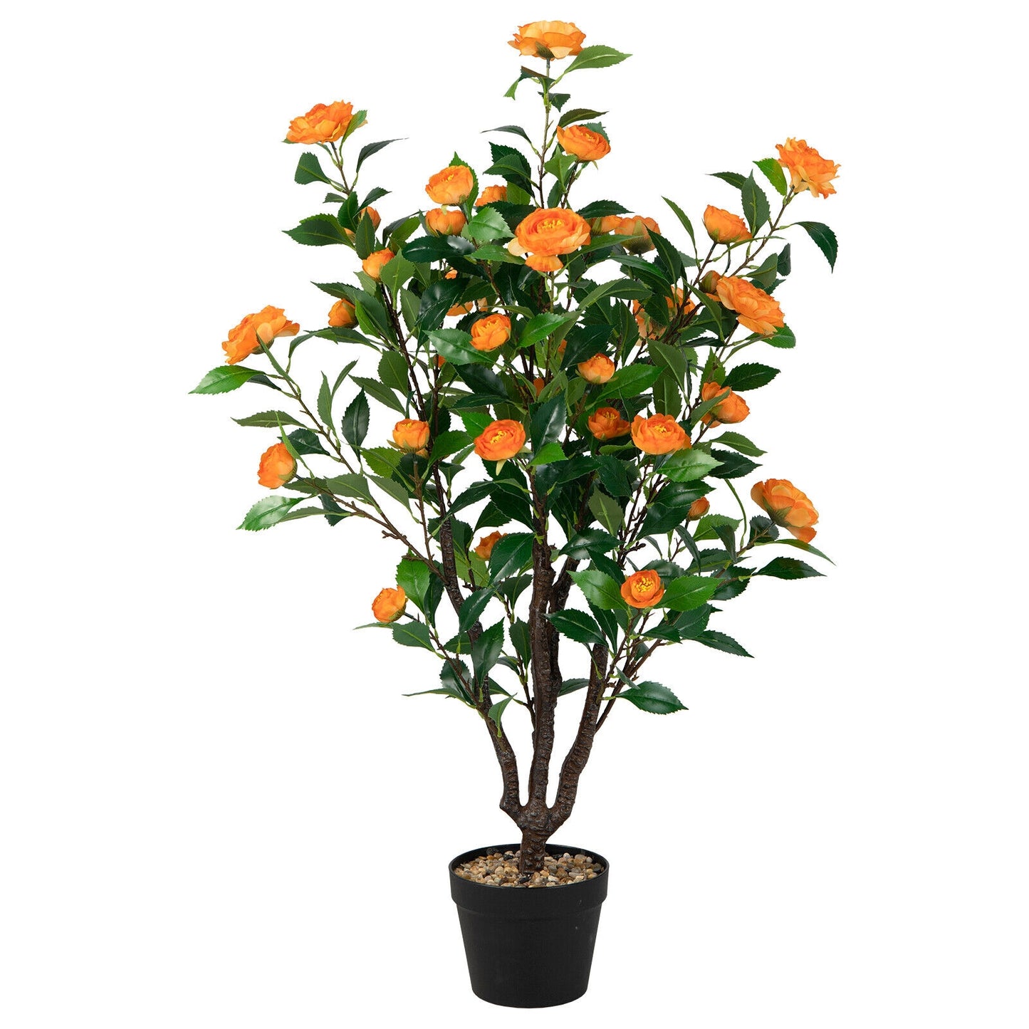 3.3 Foot Lifelike Artificial Camellia Tree for Home and Garden Decor