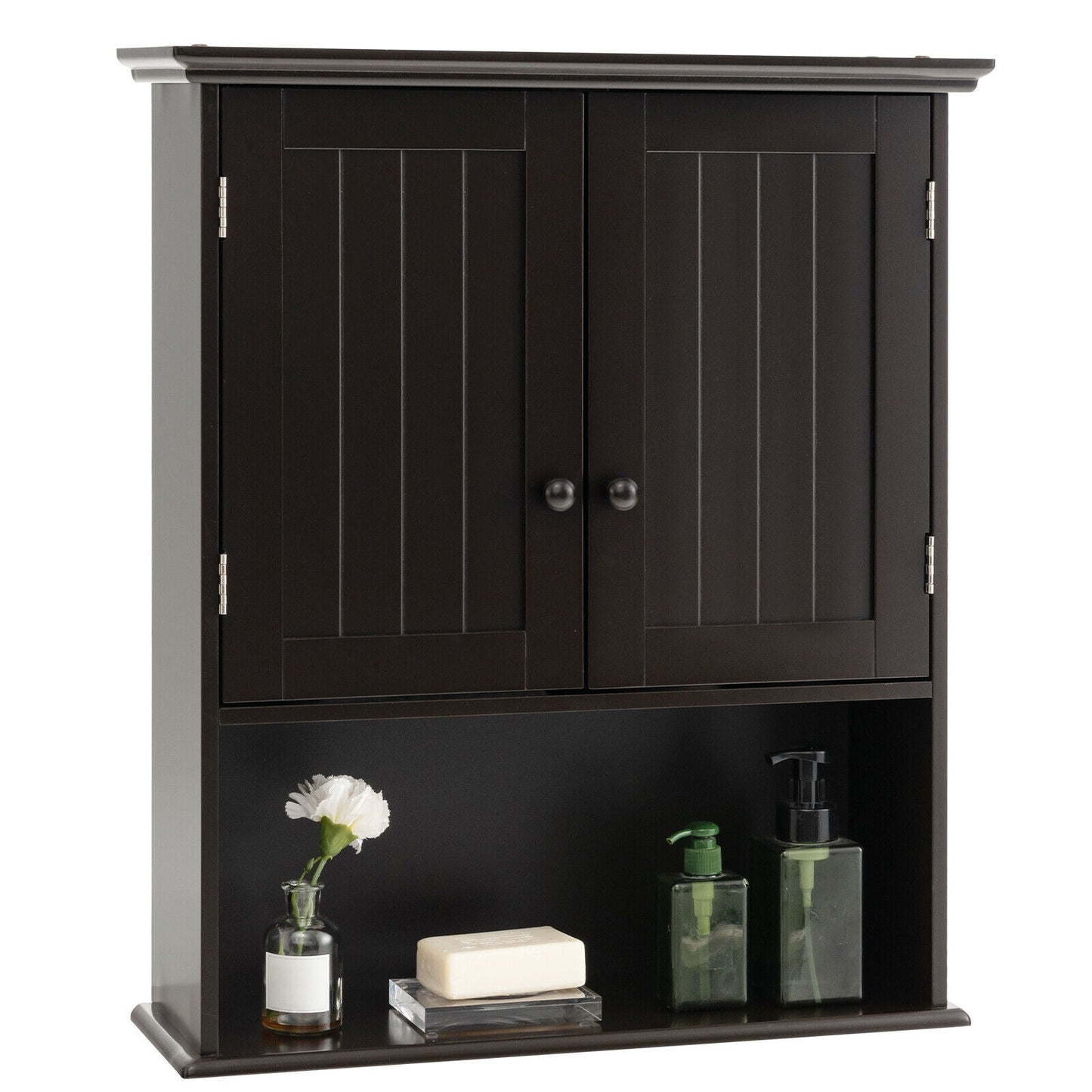 Wall-Mounted Medicine Cabinet with Adjustable Shelves and Storage