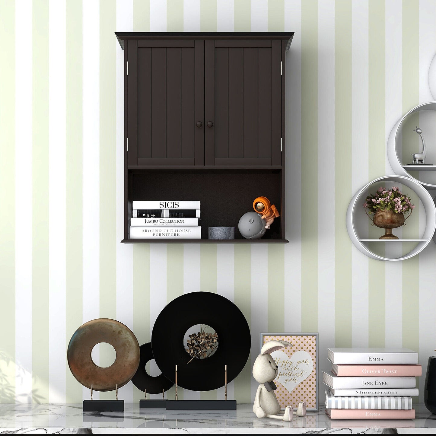 Wall-Mounted Medicine Cabinet with Adjustable Shelves and Storage