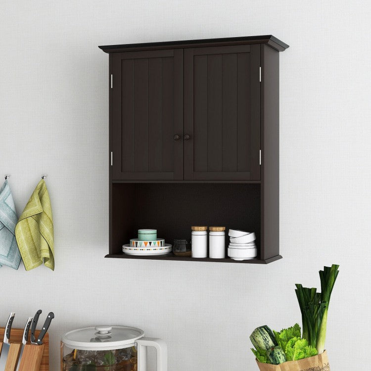 Wall-Mounted Medicine Cabinet with Adjustable Shelves and Storage