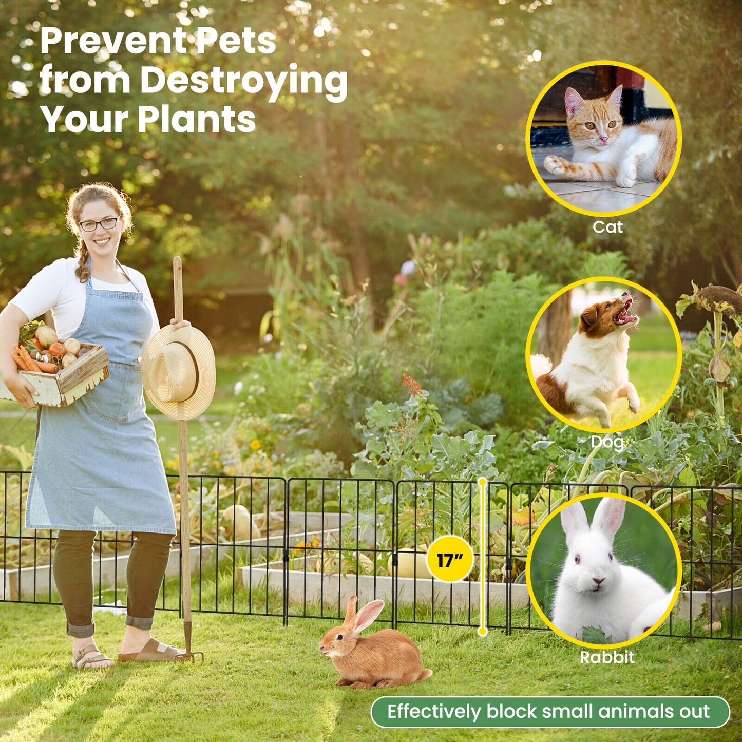25 Piece Outdoor Garden Fence Set – Adjustable, Rustproof & Flexible Design