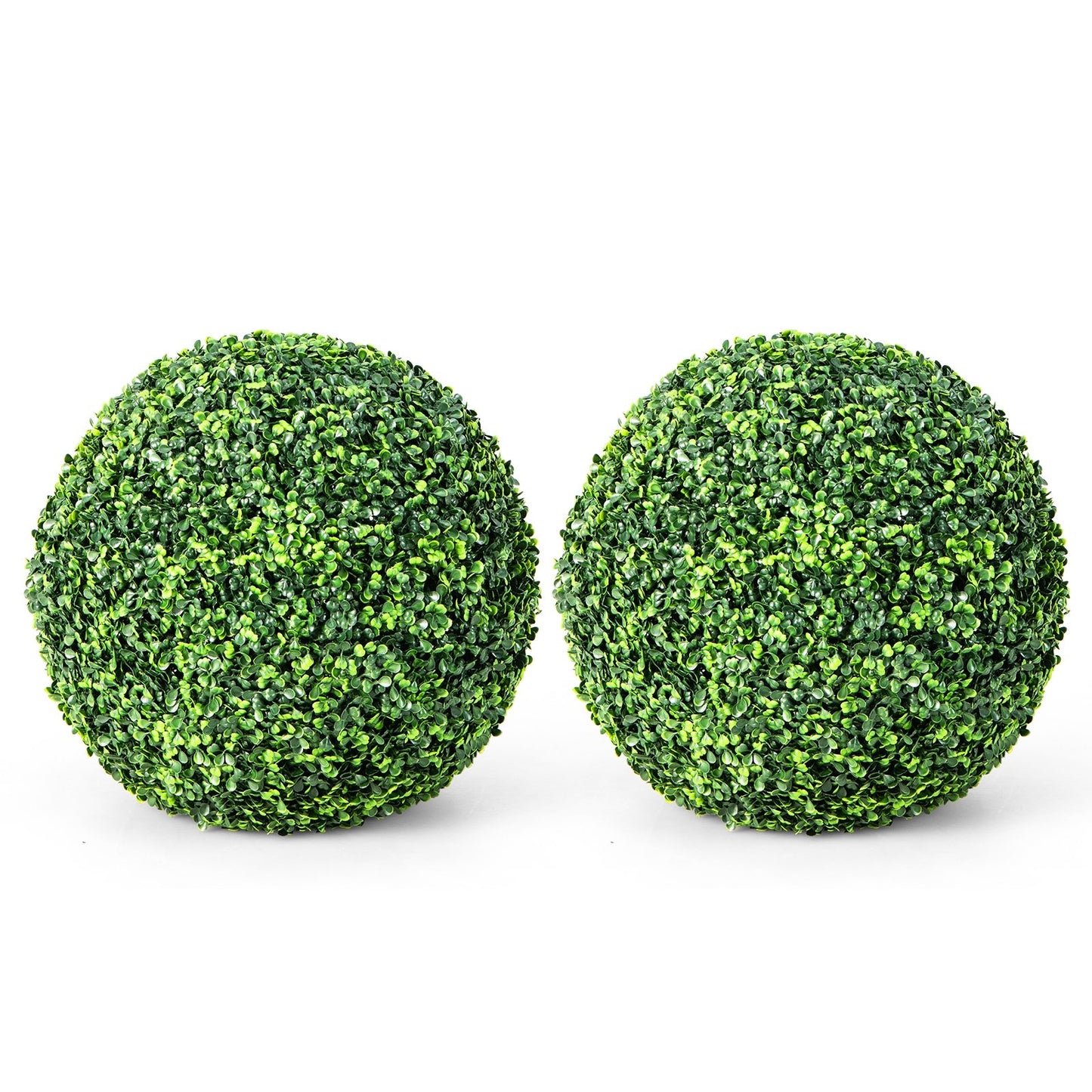 Set of 2 Realistic Artificial Boxwood Topiary Balls for Indoor & Outdoor Decoration