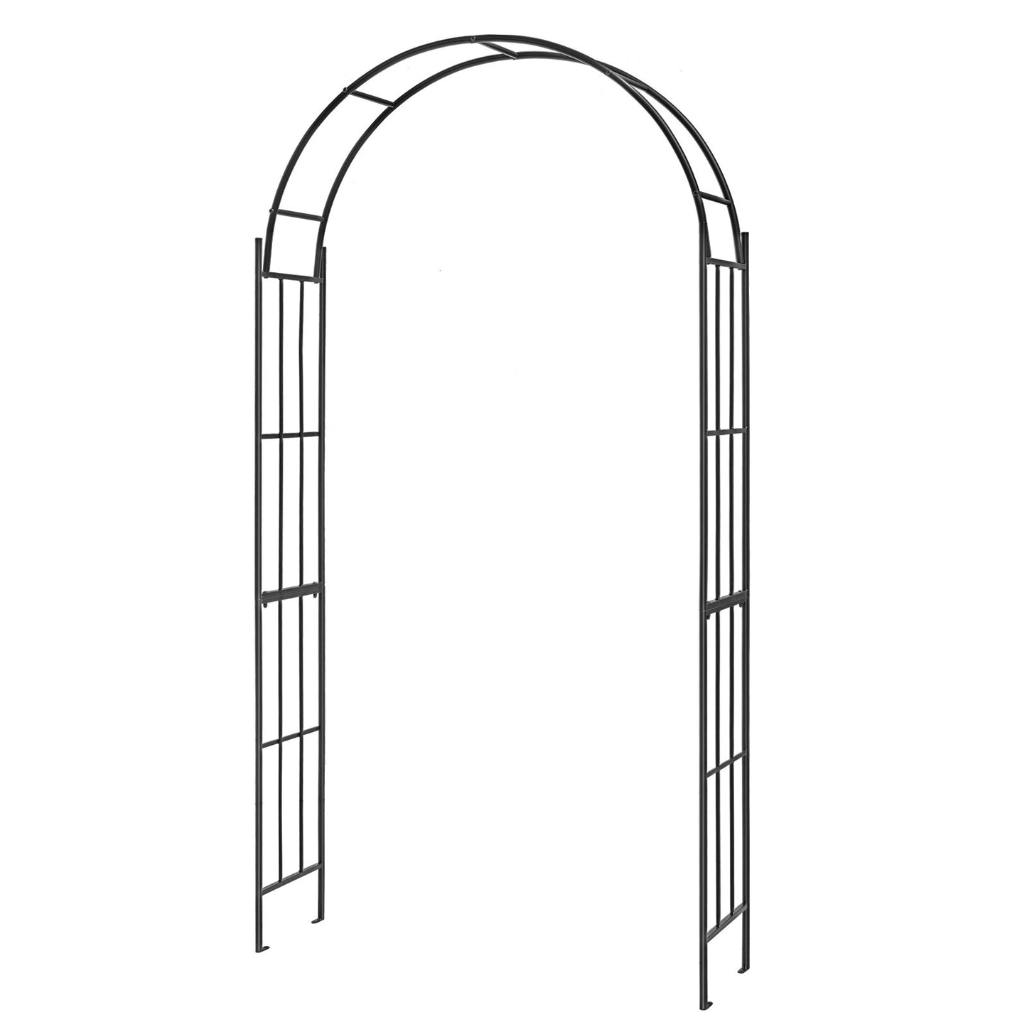 7.5 Feet Metal Garden Arch Trellis for Climbing Plants & Outdoor Decor