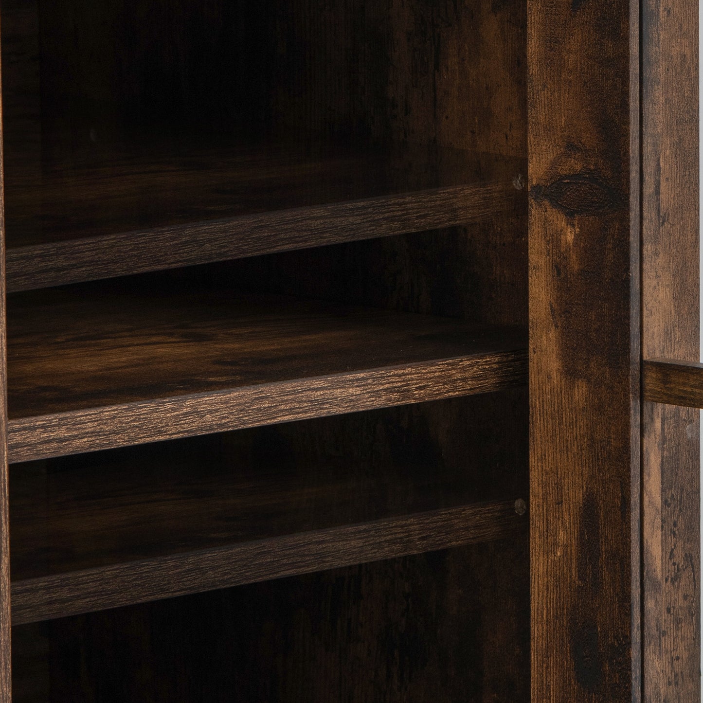 Entertainment Center with 1400W Electric Fireplace for TVs up to 65 Inches in Brown