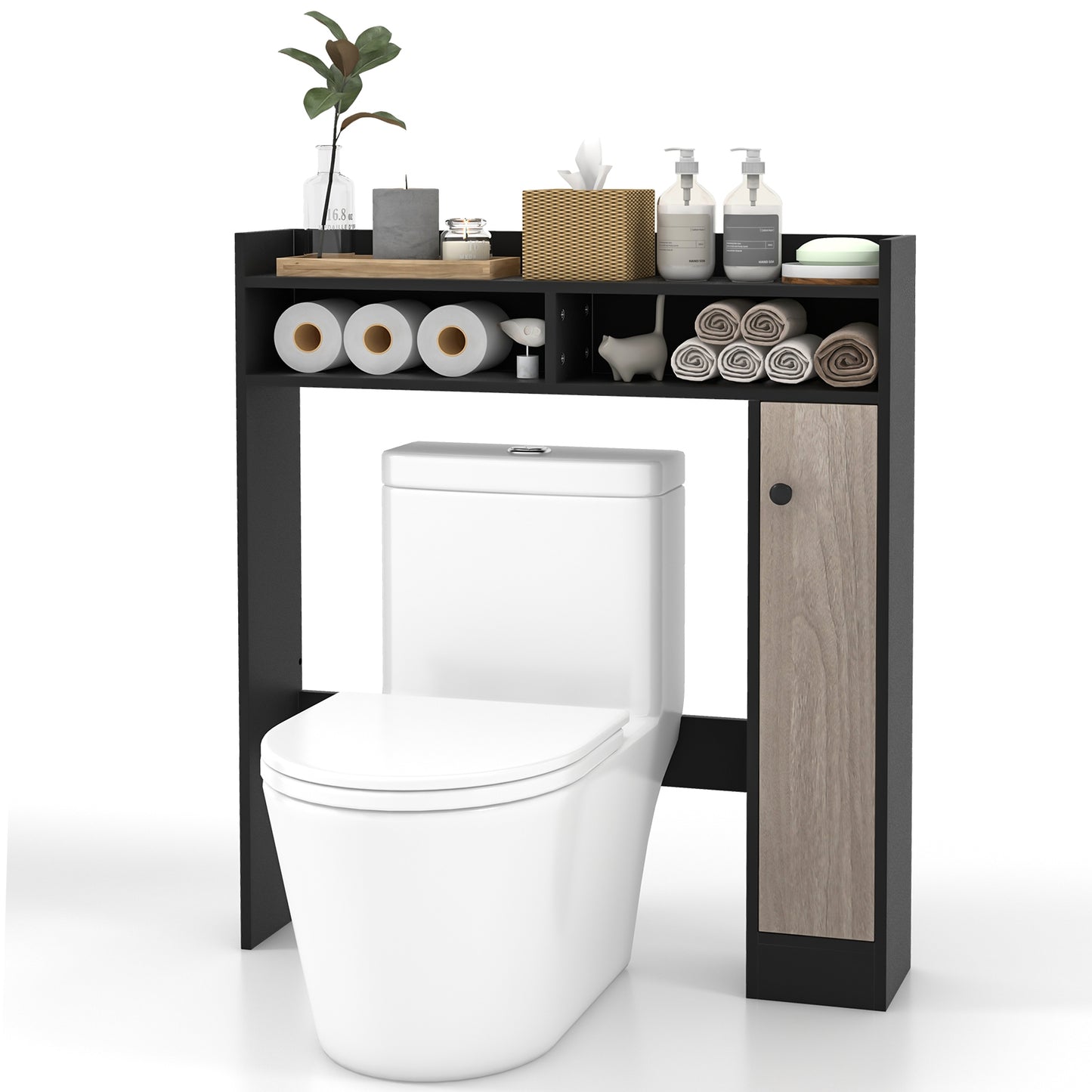 Over-the-Toilet Storage Cabinet with Adjustable Shelves