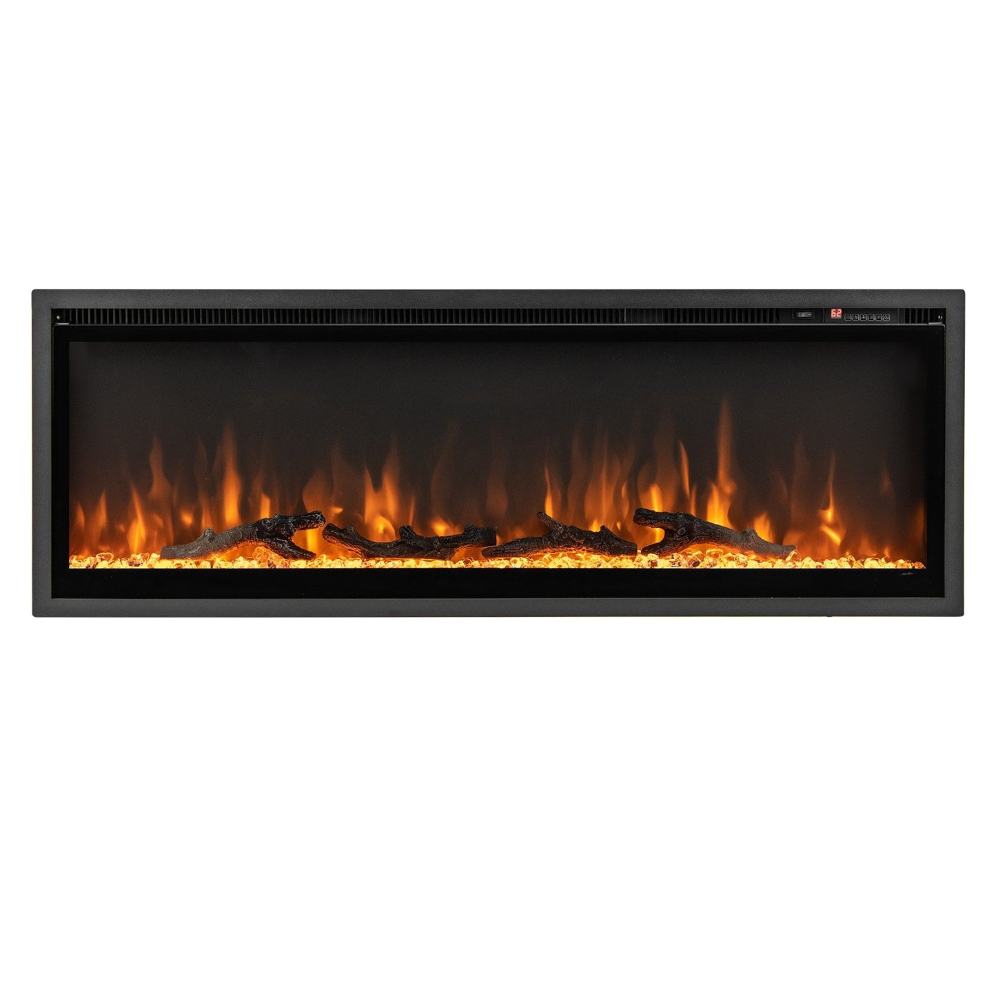 36/42/50 Inch Electric Fireplace In-Wall Recessed with Remote Control, Adjustable Color & Brightness