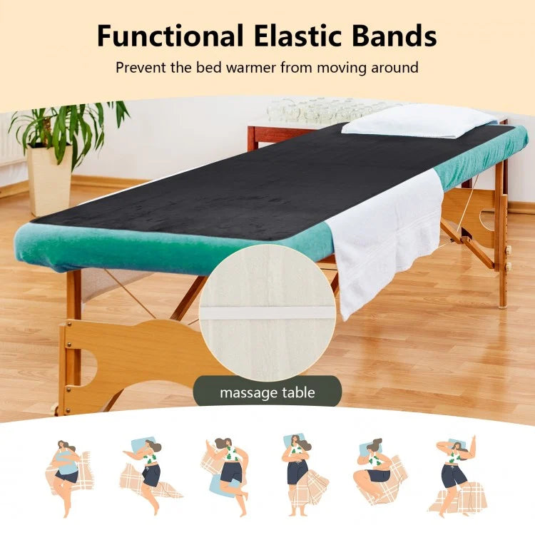 5 Level Electric Heated Mattress Pad with Overheat Protection & Fast Heating – Grey