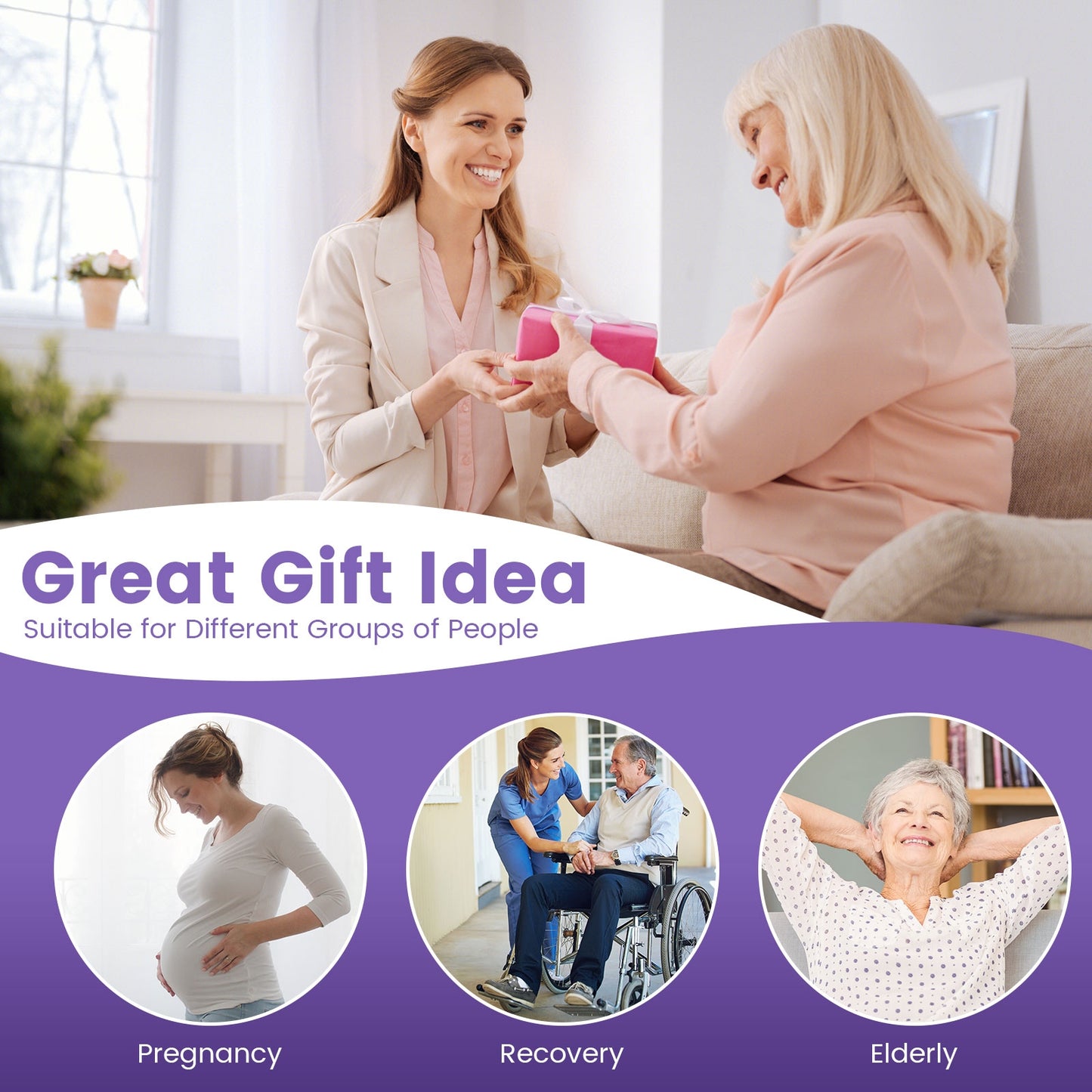Ergonomic Bed Wedge Pillow for Back Support and Reading with Detachable Cover