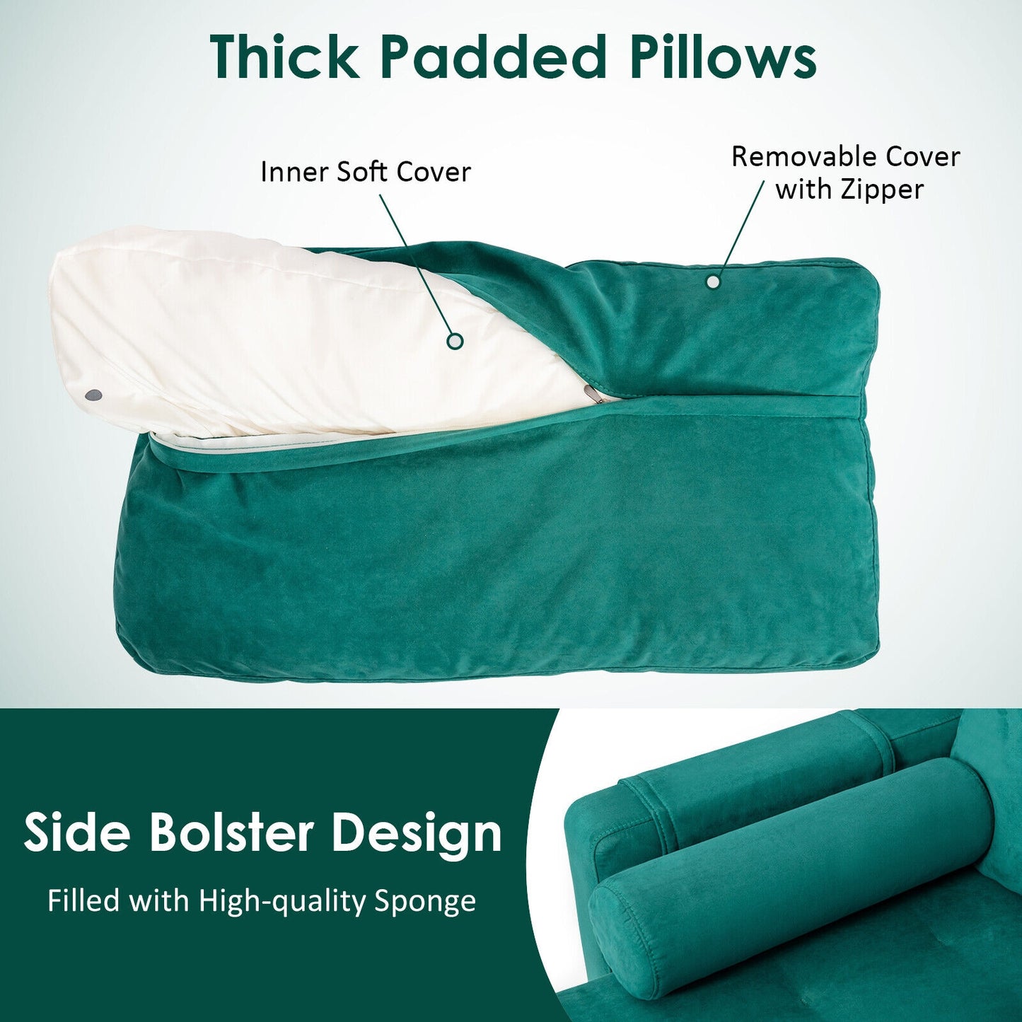 Modular L Shaped Sectional Sofa with Reversible Chaise USB Charging Ports and Hidden Storage in Teal