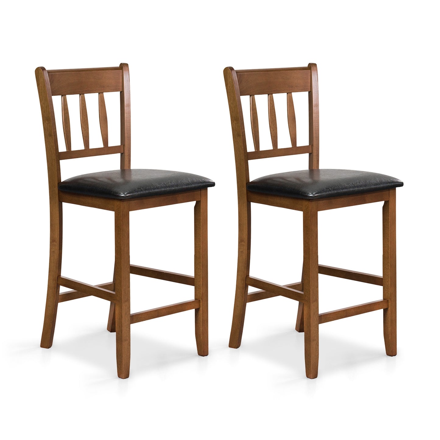 25.5 Inch Counter Height Bar Chairs with Backrest and Padded Seat – Set of 2