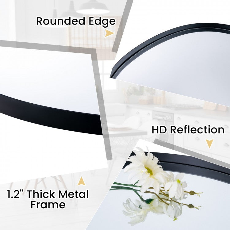 Asymmetrical Wall Mirror with Premium Backboard for Modern Décor