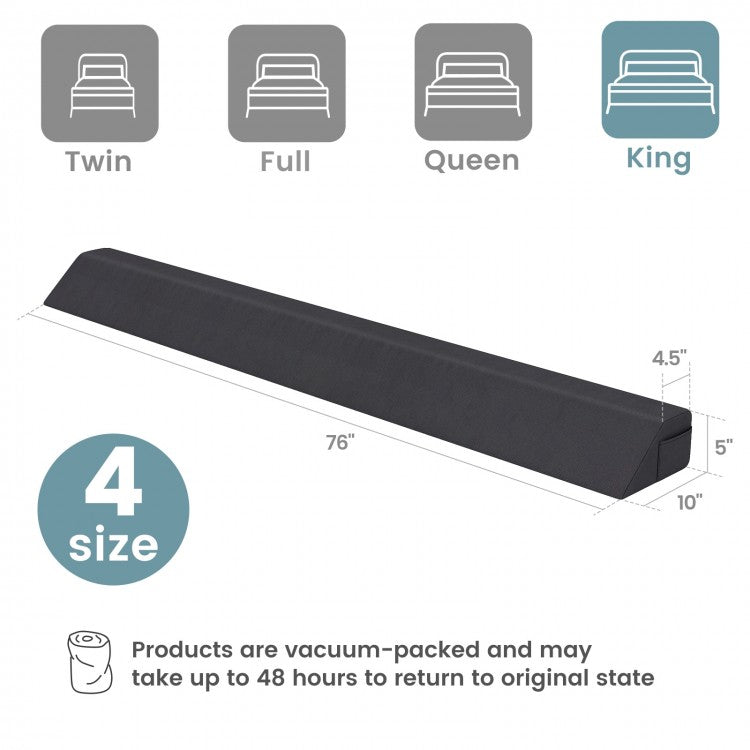 Multi-Purpose Bed Wedge Pillow with Convenient Storage Pocket