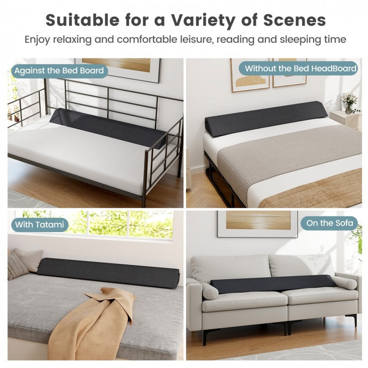 Multi-Purpose Bed Wedge Pillow with Convenient Storage Pocket