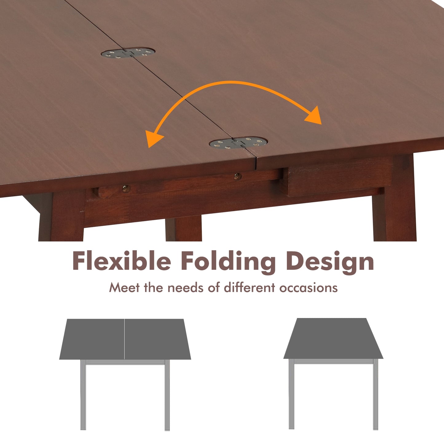 Mid Century Extendable Dining Table with Hidden Storage for Small Spaces