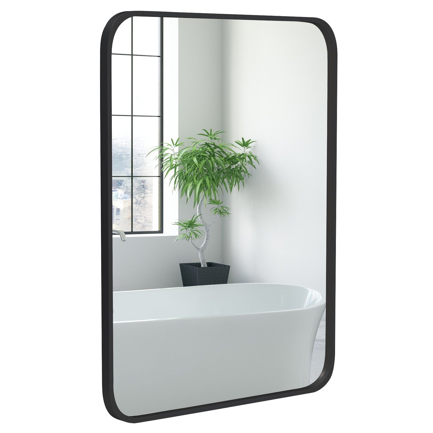 24 x 32 Inch Rectangular Wall Mirror with Minimalist Design