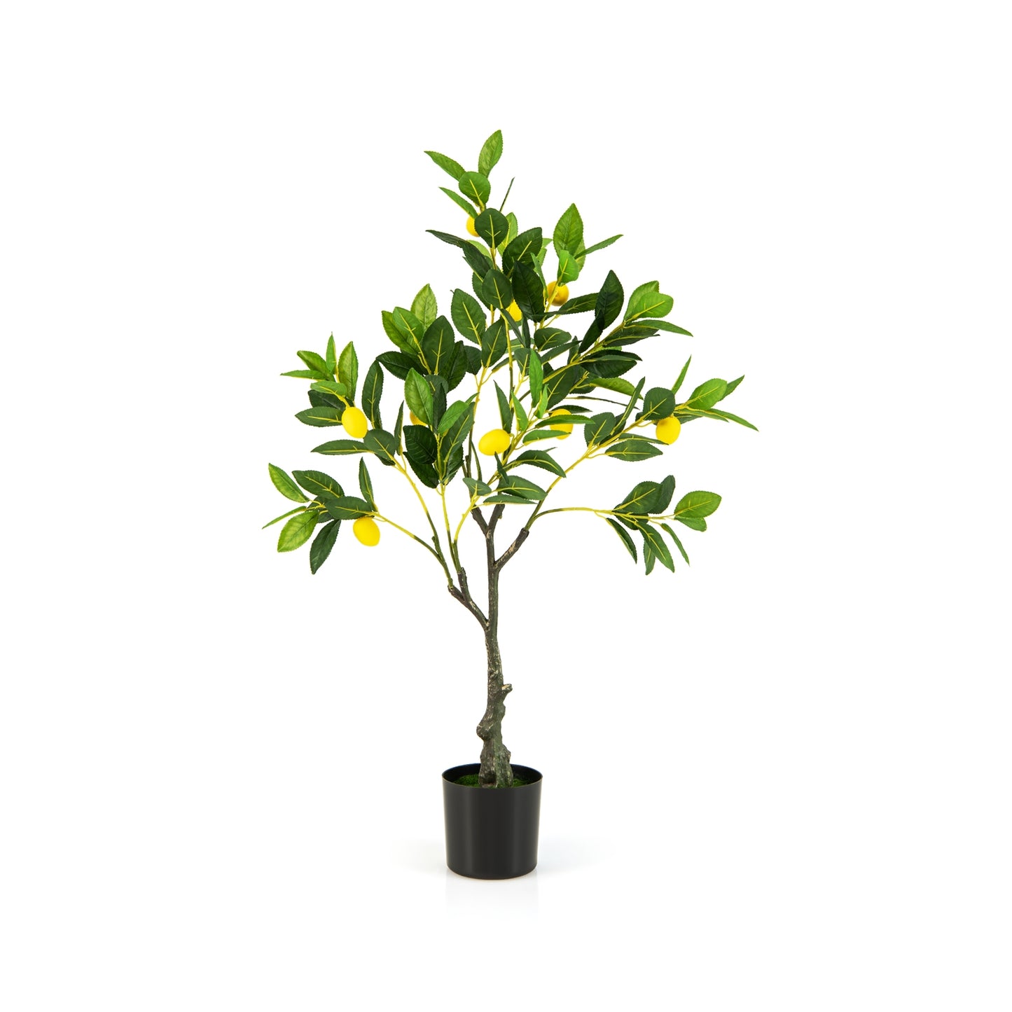 Lifelike Artificial Lemon Tree – 2.6/4/5.2 Feet Tall with Realistic Lemon Fruits