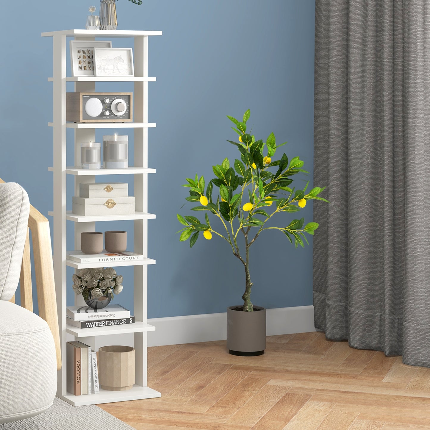Lifelike Artificial Lemon Tree – 2.6/4/5.2 Feet Tall with Realistic Lemon Fruits