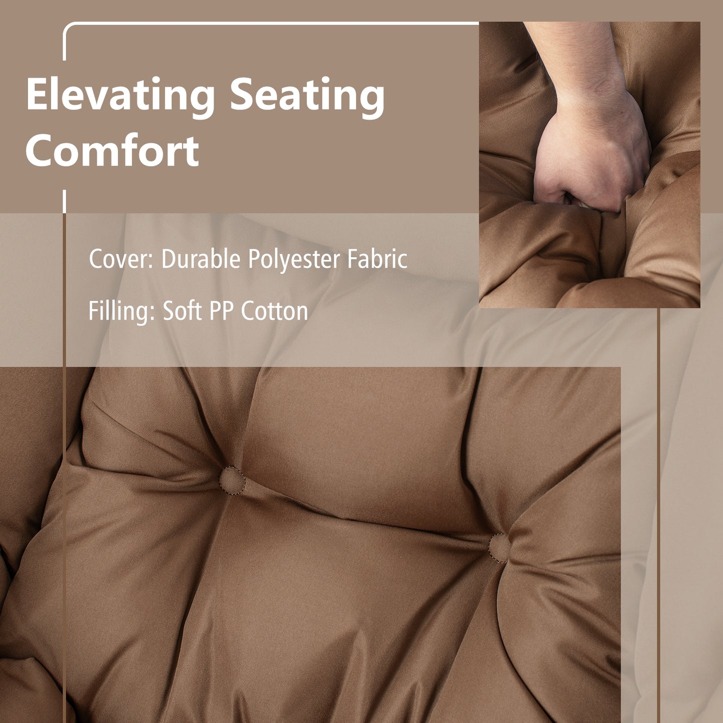 Comfortable Sofa Chair with Footrest and Convenient Side Pocket - Brown