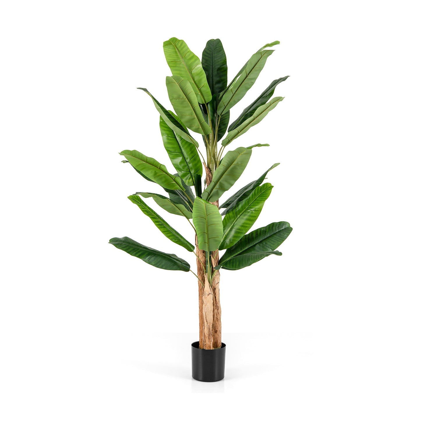 Elegant 5.5/6.5 Feet Artificial Banana Tree – Vibrant Green Leaves & Sturdy Natural Bark Design