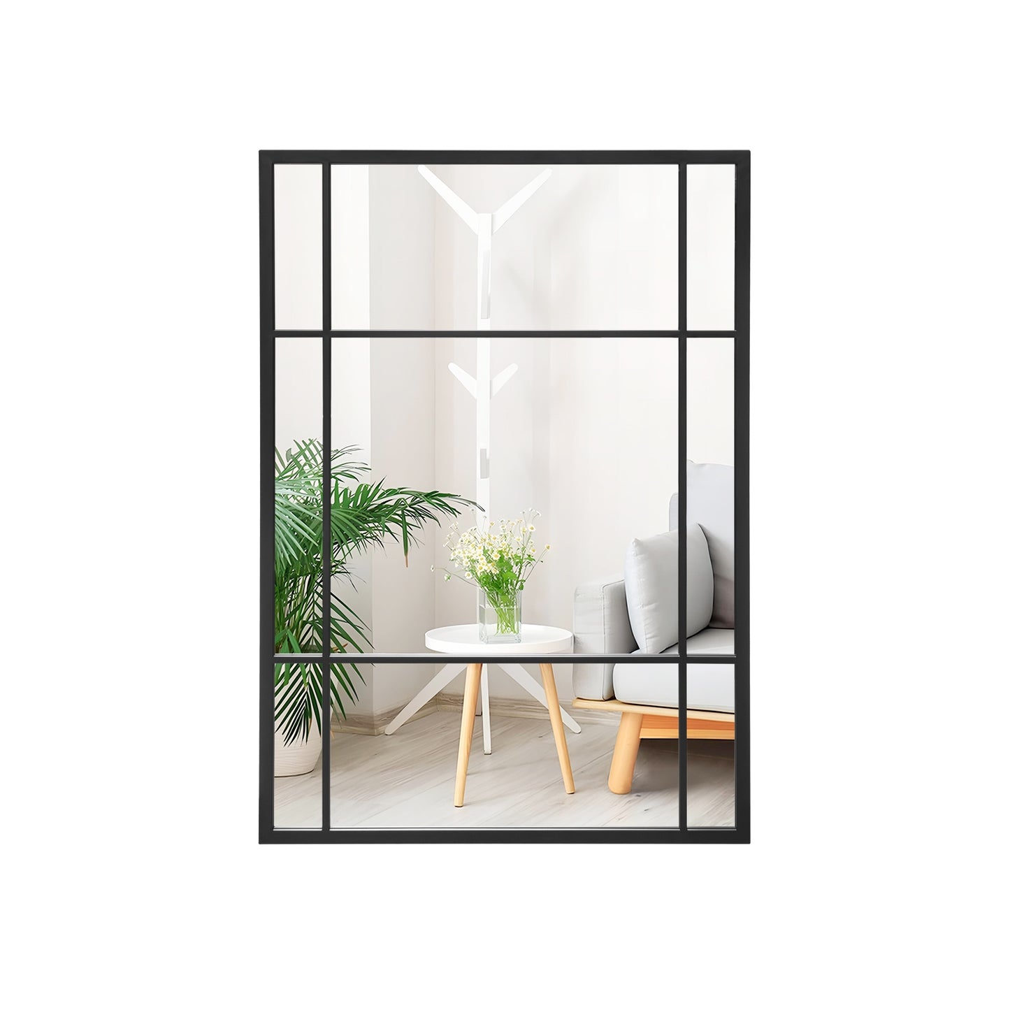 40 x 28 Inch Metal Framed Wall Mirror – Decorative Hanging Mirror