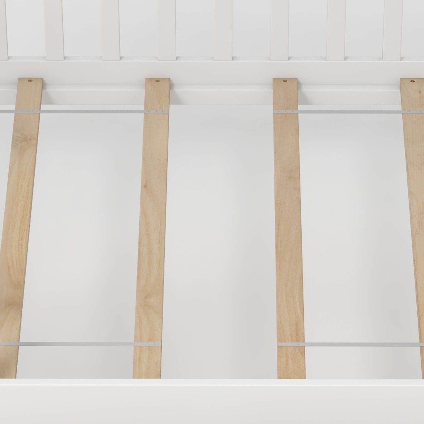 White Twin House Bed with 2 Storage Drawers, Roof, and Fence Rails