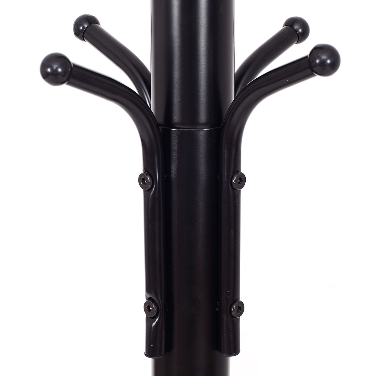 Freestanding Metal Coat Rack with 3 Tiers and 12 Hooks for Entryway or Bedroom