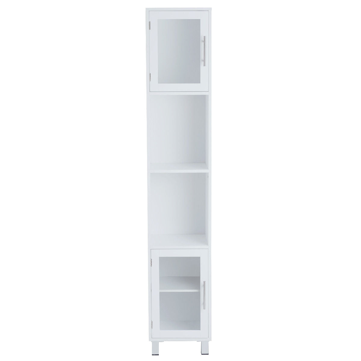 71" Tall Bathroom Storage Cabinet with Display Shelves & Organizer for Bedroom