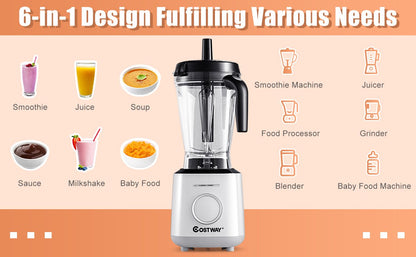 1500W High Performance Blender with 10 Speeds & 6 Pre-Set Programs for Smoothies & More