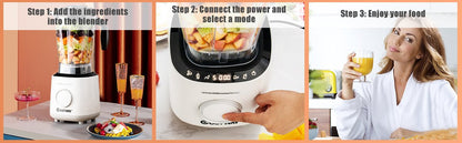 1500W High Performance Blender with 10 Speeds & 6 Pre-Set Programs for Smoothies & More