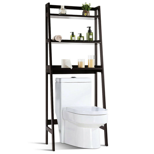 3 Tier Standing Storage Rack Over Toilet with Bottom Shelf