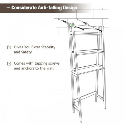 3 Tier Standing Storage Rack Over Toilet with Bottom Shelf
