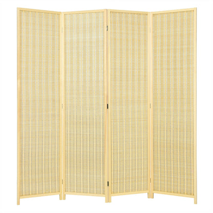 6 Foot 4-Panel Folding Room Divider Screen – Portable Privacy Solution