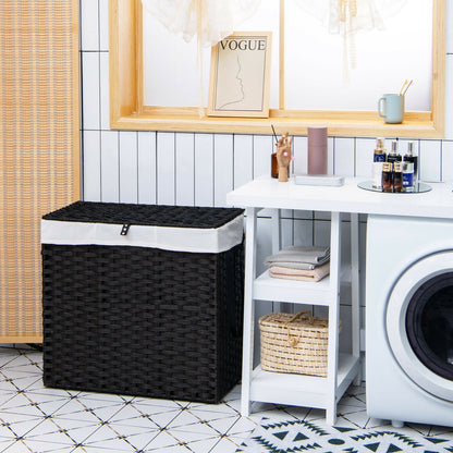 125L Multifunctional Laundry Hamper with Wheels & Detachable Liner Bags