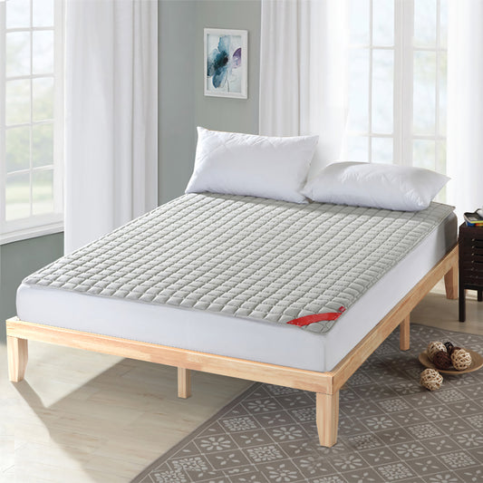 Modern 14 Inch King Size Wood Platform Bed Frame with Wood Slat Support - Natural