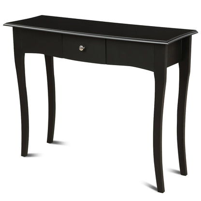 Vintage Inspired Console Table with Drawer Storage for Entryway or Living Room
