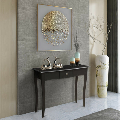 Vintage Inspired Console Table with Drawer Storage for Entryway or Living Room