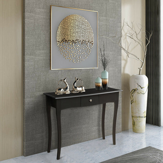 Vintage Inspired Console Table with Drawer Storage for Entryway or Living Room