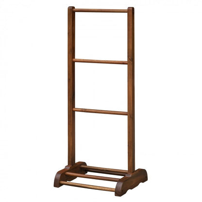 Freestanding Acacia Wood 3 Tier Towel Rack with Bottom Shelf